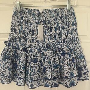 Poupette St Barth mini skirt in blue naif